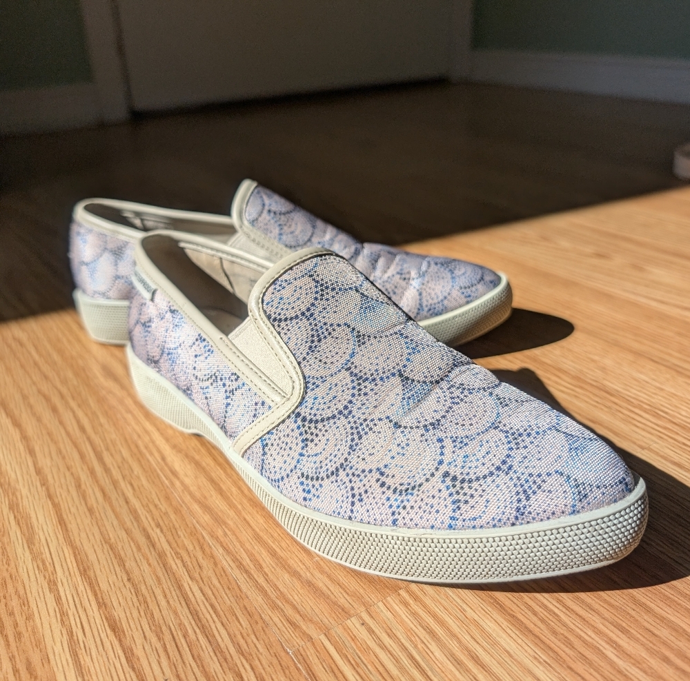 Cougar Women's Cream and Blue Loafers